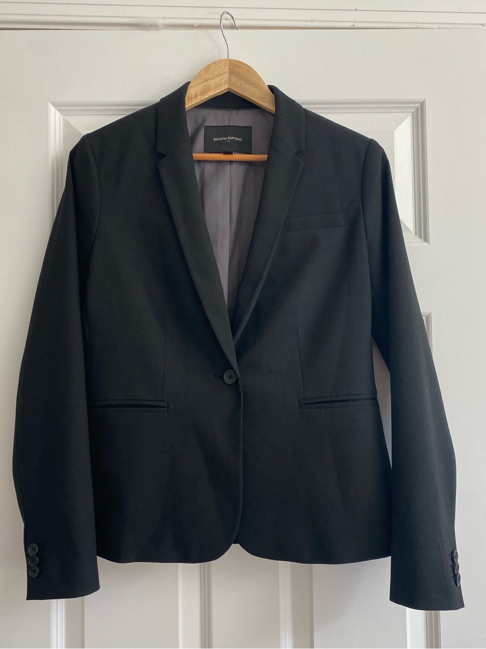 Banana Republic Black Single-Button Women's Blazer, Sz 6